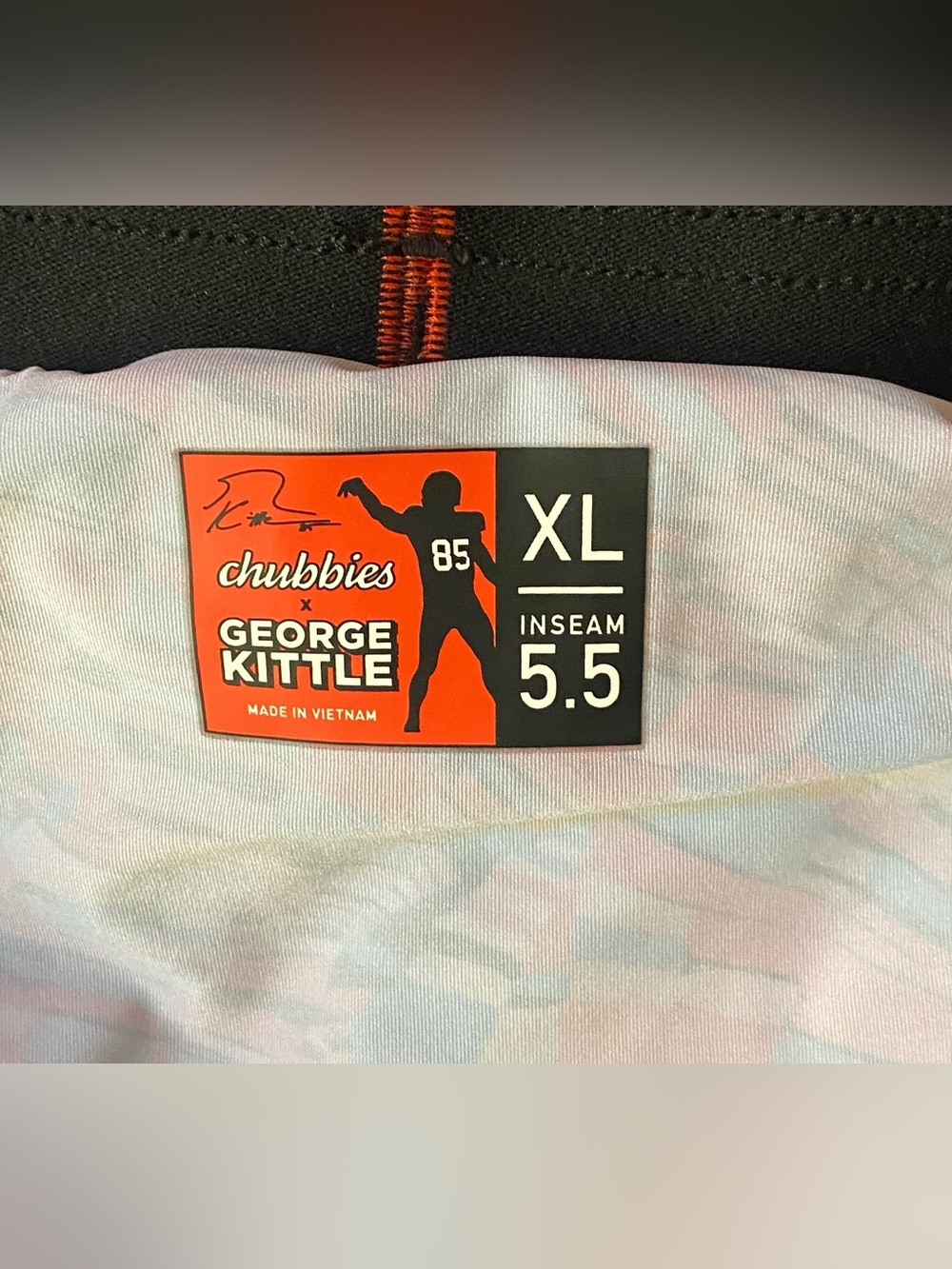 Chubbies George Kittle TEU tight end university shorts xlarge - Picture 5 of 6